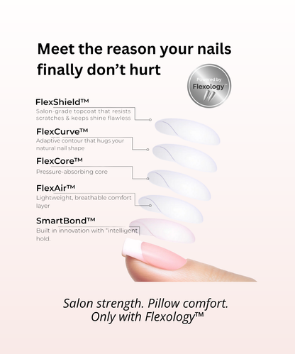 Nail Note | Fingers & Toes Press on Nails | Short Squoval Glossy Black | backed by Flexology for long lasting nails with comfort